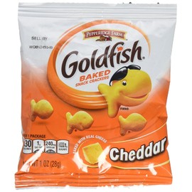 Pepperidge Farm Cheddar Goldfish Crackers, 1 Ounce, Pack of 45