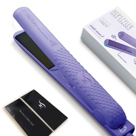Herstyler Colorful Seasons Flat Iron - Travel Friendly Dual Voltage Flat Iron 1.25 Inch - Ceramic Hair Straightener - Negative Ion Technology - Purple