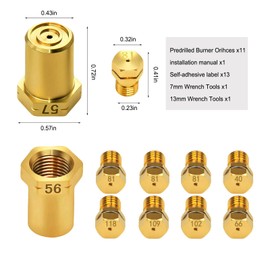 GRLP5 Natural Gas to Propane LP Conversion Kit for Frigidaire & Electrolux Ranges Replaces A22390101 AP7213138 316243720 316243721 316243723 4980407 (Including the installation wrench)