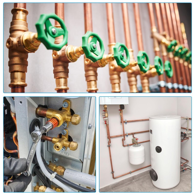 PATIKIL 16mm Tube OD Brass Compression Sleeves Ferrules 10 Pack