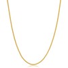 Kooljewelry 14k Yellow Gold Filled Round Wheat Chain Pendant Necklace