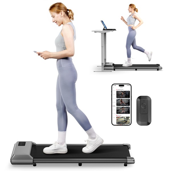 Lacuffy Walking Pad Treadmill,Mini Under Desk Treadmill for Home&Office,Portable Walking
