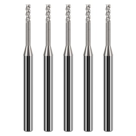 AYCHOLIZ 5pcs Square Nose Long Neck End Mill 4mm Shank 1.5mm x 10mm Solid Carbide Long Reach Extended Neck 3 Flutes CNC Router Bit Milling Cutter for Aluminum