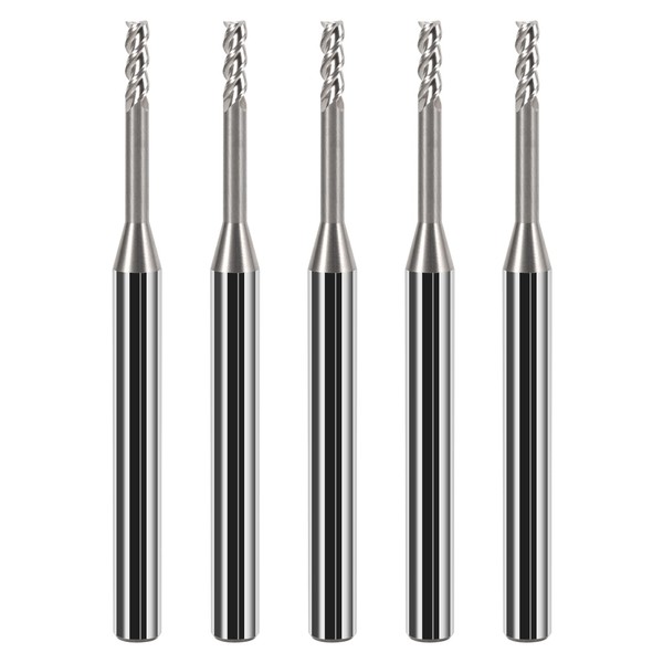 AYCHOLIZ 5pcs Square Nose Long Neck End Mill 4mm Shank