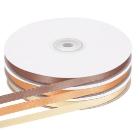 PATIKIL 1/4 Inches x 50 Yards Satin Ribbon Roll, 3 Roll Gift Wrapping Ribbon for Cutting Ceremony Kit Grand Opening Car Bow Chair Sash DIY Sewing Craft Wedding Party Decoration, Gray