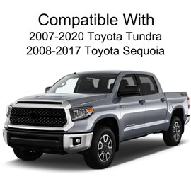 Passenger Side Mirror Replacement for 2007-2021 Toyota Tundra 2008-2017 Toyota Sequoia Right Side View Mirror Replacement Glass With Heated and Turn Signal Light