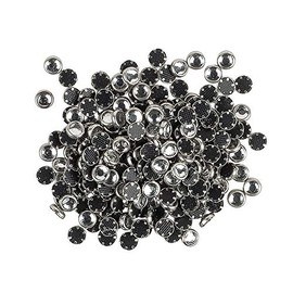 Ideen mit Herz Hot-Fix Iron-On Glass Crystals, Diameter 4 mm, Rhinestones, Glittering Stones, Hot-Glue, Ironing Stones, Textile Design, Pack of 200 (Silver)
