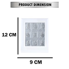 SHIJPIK 999 Pure Silver 12x9cm God Asht Laxmi Yantram/Ashtalakshmi Devi Yantra In Silver For Puja,Silver gift item,Car Dashboard Decor - Pack Of 1 (VSI0054)