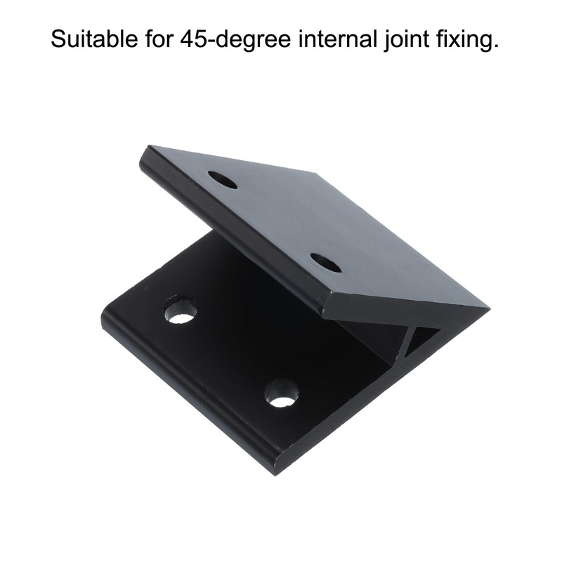 uxcell 2Pcs 45 Degree Angle Aluminum Profile Corner Brackets, Corner
