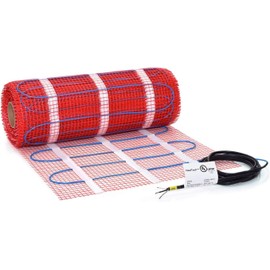 7.5 sqft HeatTech 120V Electric Radiant Floor Heating Mat for Tile, Stone, in Floor Heating - Ceramic Tile Bathroom Floor Heating - Heated Floor Mat with Self-Adhesive Backing Mesh