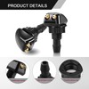 Fluher 2 PCS Car Front Windshield Water Spray Nozzle, 0.7"
