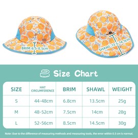 Tisoloow Sombreros de sol para bebés y niñas, protección solar UPF 50+, sombrero de playa con solapa para el cuello y el ala ancha, Azul, 0-6 Meses