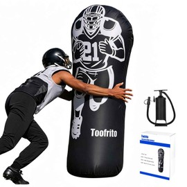 Toofrito Inflatable Football Tackle Dummy with Water Weighted Base 72” Football Tackling Dummy D-Line Training Equipment for Football