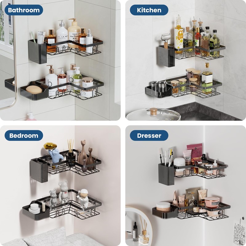 YEAPUPE PRO Set Mensole da Bagno 5 Pezzi – Ripiani