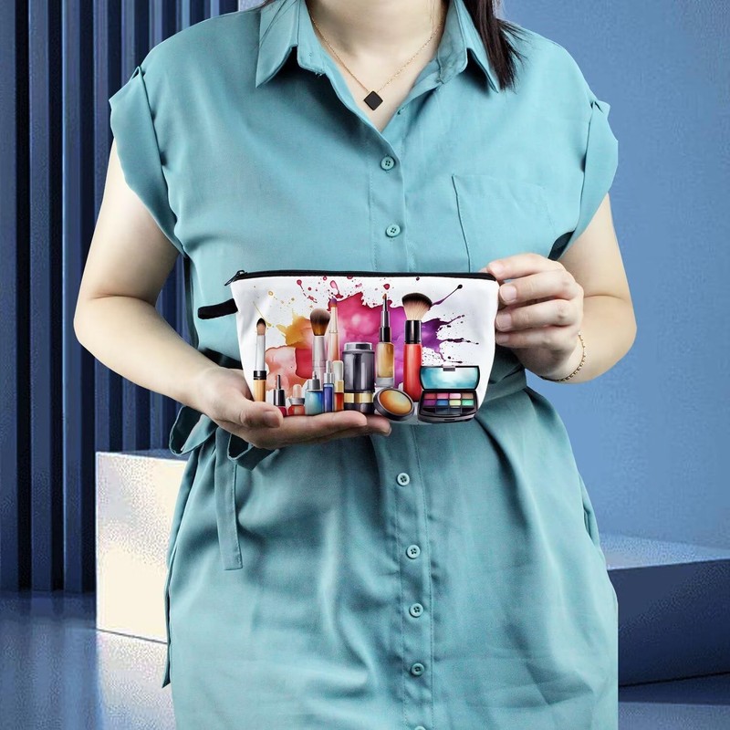 Livel lhood Cosmetics Pattern Makeup Bag Cute Small Organizer Zipper