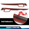PIT66 Inner Door Handle Trim Cover Strip Red Gloss Carbon