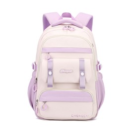 Womens College Backpacks Large Capacity Laptop Backpack Kawaii College Style Purple