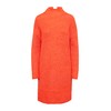 s.Oliver Knitted Dress with Stand-Up Collar and Drop Shoulders, orange