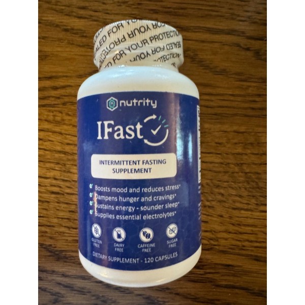 Nutrity IFast Intermittent Fasting Supplement - 120 Capsules - Sealed.