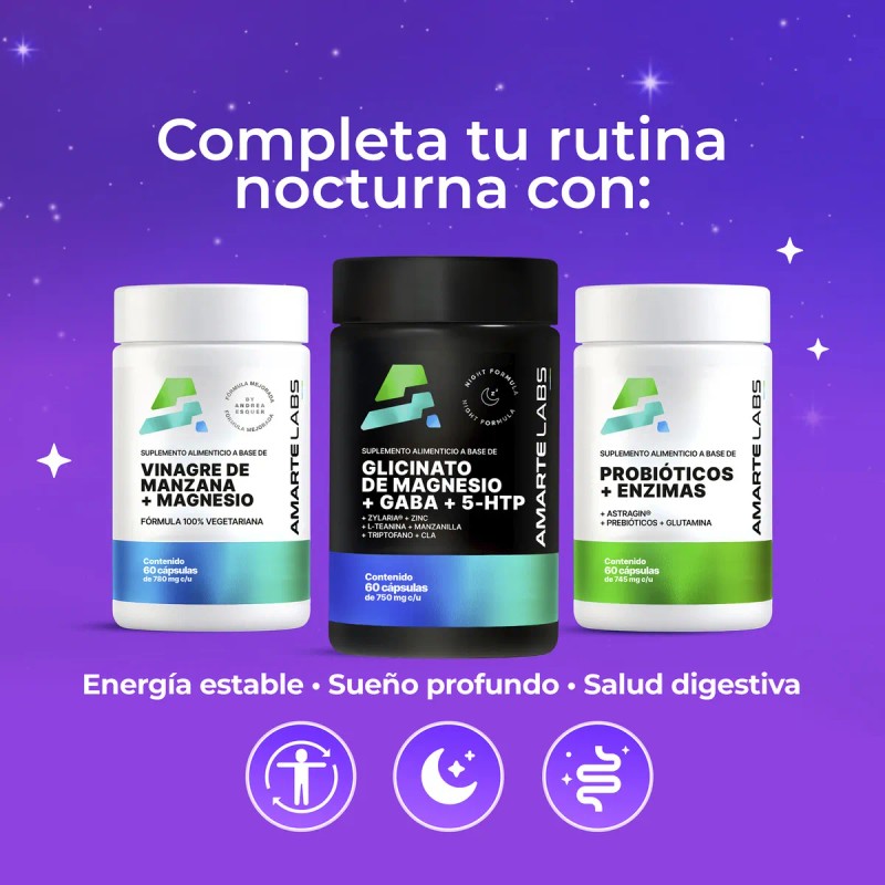 Amarte Labs Glicinato de Magnesio Descanso y Sueo Profundo, Frmula