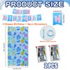 2PCS Hawaiian Element Pattern Foil Fringe Curtains，Birthday Party Backdrop &