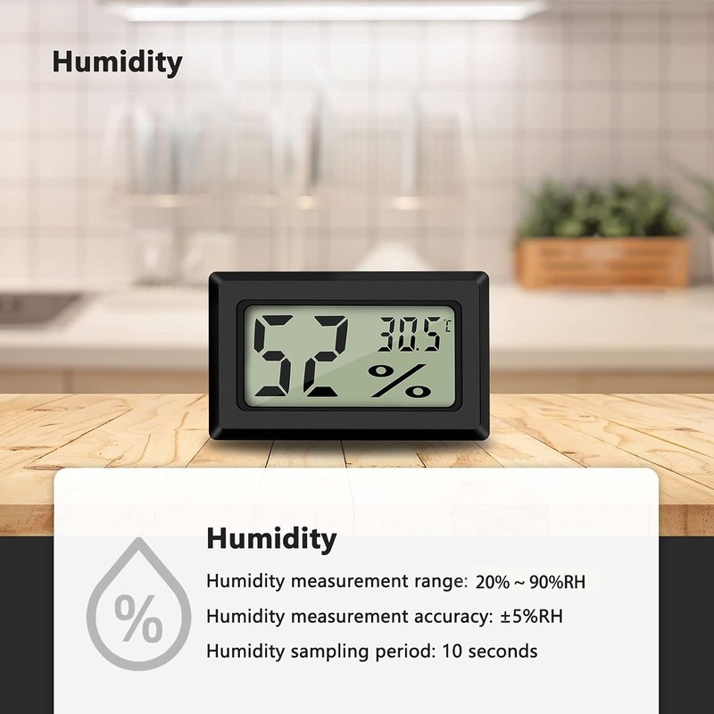 Thlevel 3 Pack Digital Thermometer Temperature Humidity Meter Mini Thermohygrometer
