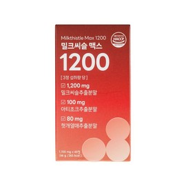 Dam-eul-su-rog 담을수록 밀크씨슬 맥스 1200 60정 x 4박스 Milk Thistle Max 1200 60 Tablets x 4 Boxes