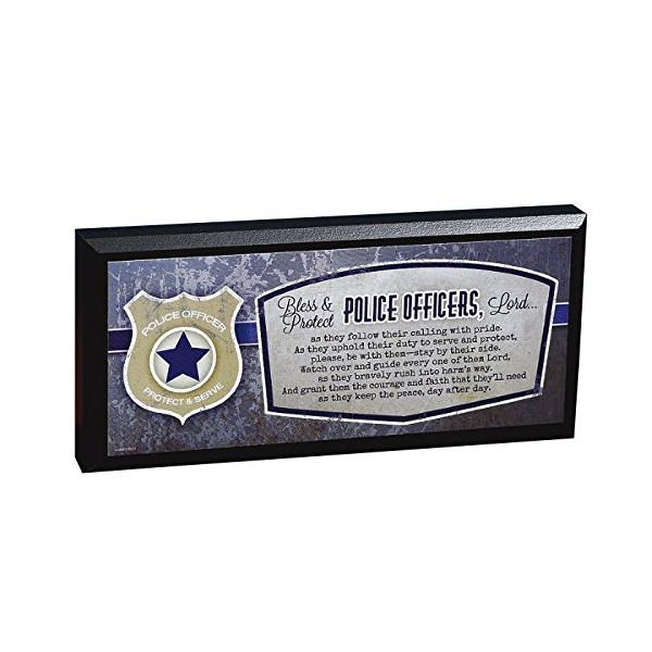 Abbey Gift Abbey Press (Abbey & CA Gift) Bless & Protect Police Officers Mini Plaque, 7.38 x 3.38
