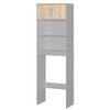 Better Home Products Ace Over-The-Toilet Storage Rack in Light Gray