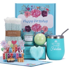 Docik Birthday Gifts for Women Including 12oz Wine Tumbler
