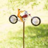 Metal Windmill Handmade Bike Frog Cat Bunny Mantis Sculpture for