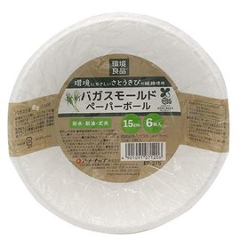 Art Nap Environmental Quality Disposable Bagassmall Paper Bowl, 5.9 inches (15 cm), Set of 6 x 3