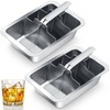 Yaocom 2 Pcs 6 Slot Stainless Steel Ice Cube Maker