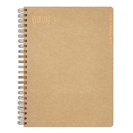 Nu Notizbücher – Kraft Range – Manilla Spiralbindung A5 Projektbuch – Schreibwaren Notizbücher – Professioneller Notizblock – 160 Seiten