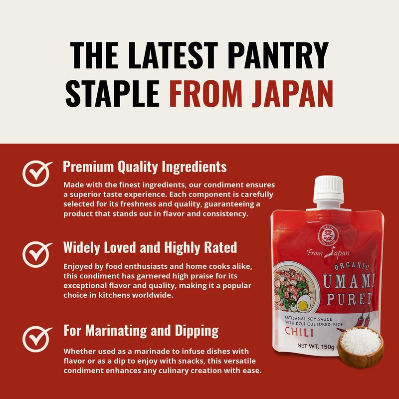 Muso From Japan - Organic Umami Chili Puree, Japanese Flavor