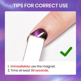 SUPWEE Magnetic Nail Polish Non Gel, Cat Eye Nail Polish Quick Dry Fingernail Lacquer DIY Manicure Gift For Women Girls 16ml with Magnet Stick