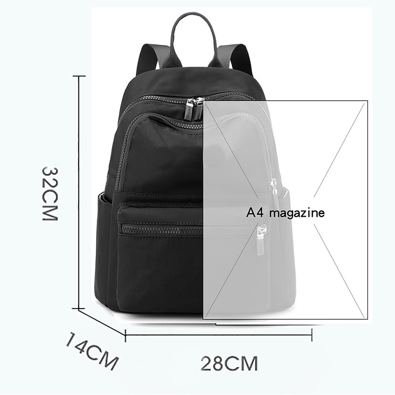 GFM® Waterproof Womens Nylon Backpack Rucksack - Holidays, Travel, Casual