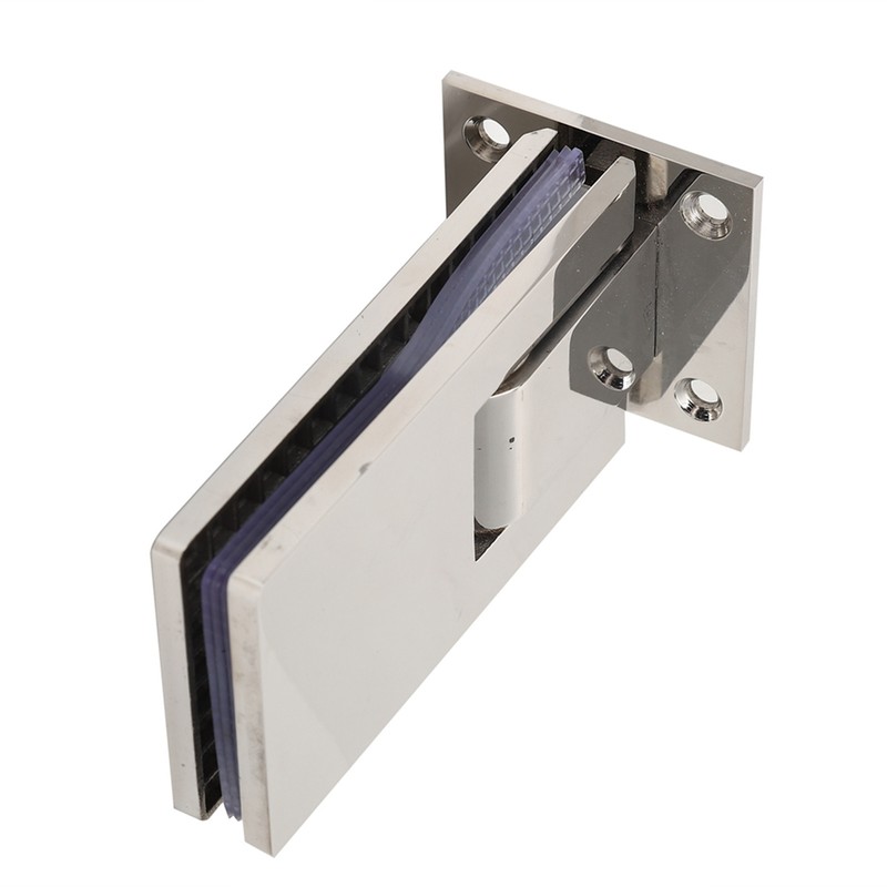 90 Degree Bathroom Door Clip Stainless Steel DoubleSided Shower Glass