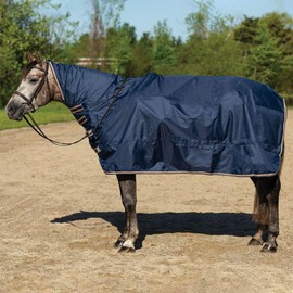 Dura-Tech Waterproof Contour Horse Show Rain Cover Sheet | Navy Blue Large 76 – 80 Inch | Fits Western and English Saddles | 600D Ripstop Polyester Outer Cover with Nylon Lining