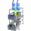 SimpleHouseware Stackable Under Sink Cabinet Sliding Basket Organizer Drawer, Silver