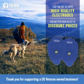 Discount TENS – HiDow Compatible Replacement TENS Electrodes, Premium Large 3" x 1.7" Snap Pads for TENS Units, Ten Pairs (20 Pads). 3.5mm Snap Connectors.