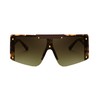 FEISEDY Women Sunglasses, Oversized Square Flat Top Shield Shades for