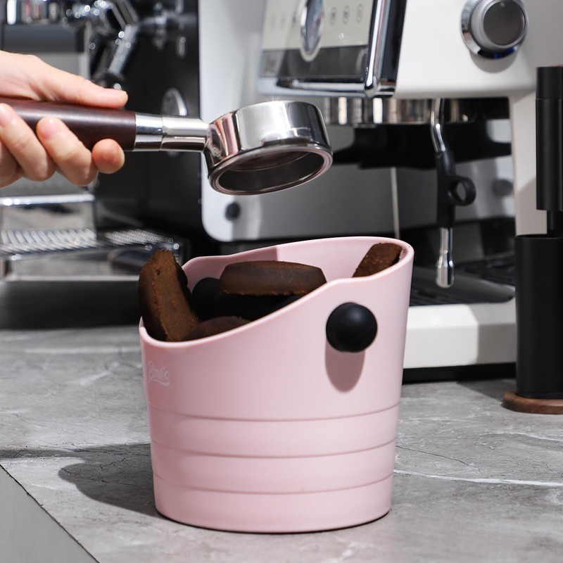 Large Espresso Knock Box, 1.2L Coffee Ground Knock Box,Shock-Absorbent Barista