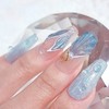 Whale Tail Blue Handmade Nail Tips - Stiletto / 웨일테일