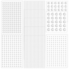 Hpmjz 3271 Pcs Face Gems Crystal AB Hair Rhinestones Stickers Self Adhesive Makeup Diamond Sticker Glitter Rhinestone Stick on Bling Gem Jewels Stickers for Singer Concert Festival Hair Assorted Size