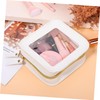 Gatuida Compact Clear Makeup Pouch for Women with Zipper Closure