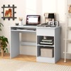 IFANNY Computer Desk with Drawers, Modern Office Desk with Keyboard