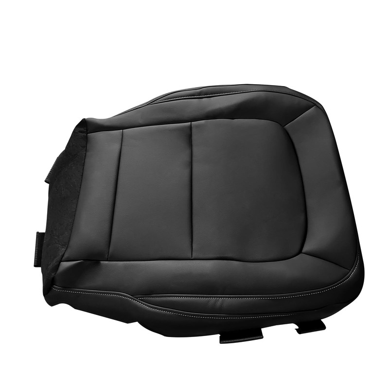 Driver or Passenger Side Bottom Leather Seat Cover Black Compatible
