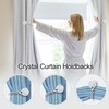 Westspark Crystal Curtain Holdbacks Silver, U Style Metal TieBacks for