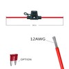 Waterproof in-line ASP LED Fuse Holder,12 AWG for Automotive, Marine（2